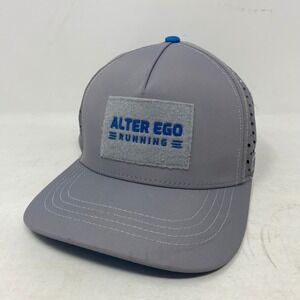 Alter Ego Running Coaster Hat Grey Blue Performance Snapback Mesh Training Cap